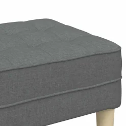 vidaXL Banco con cojín 113 x 57 x 39 cm tela Gris oscuro Best