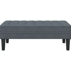 vidaXL Banco con cojín 113 x 57 x 39 cm Terciopelo Gris oscuro Outlet