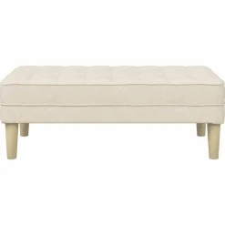 vidaXL Banco con cojín 113 x 57 x 39 cm tela Lino Best