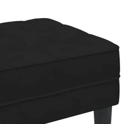 vidaXL Banco con cojín 113 x 57 x 39 cm Terciopelo Negro