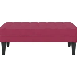 vidaXL Bancos-Banco con cojín Rojo vino 113 x 57 x 39 cm Terciopelo