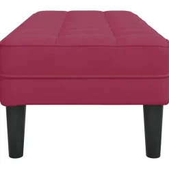vidaXL Bancos-Banco con cojín Rojo vino 113 x 57 x 39 cm Terciopelo