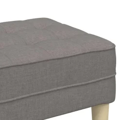 vidaXL Banco con cojín 113 x 57 x 39 cm tela Taupé Clearance