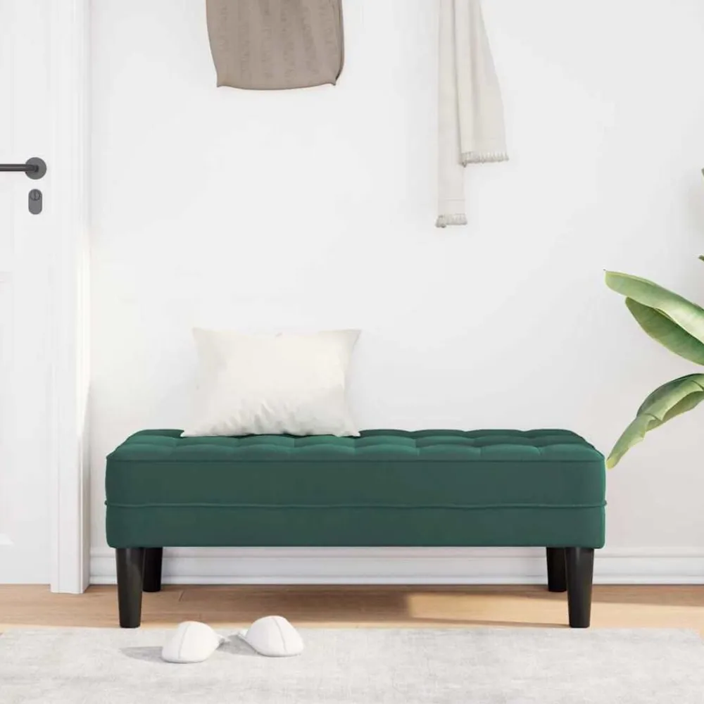 vidaXL Bancos-Banco con cojín 113 x 57 x 39 cm Terciopelo