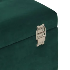 vidaXL Banco con compartimento de terciopelo 80 cm Verde Hot
