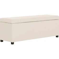 vidaXL Bancos-Banco con espacio de almacenaje 116 cm poliéster color