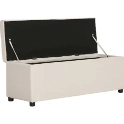 vidaXL Bancos-Banco con espacio de almacenaje 116 cm poliéster color