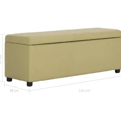 vidaXL Bancos-Banco con espacio de almacenaje 116 cm poliéster