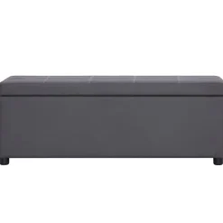 vidaXL Bancos-Banco con espacio de almacenaje 116 cm cuero sintético