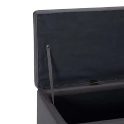 vidaXL Bancos-Banco con espacio de almacenaje 116 cm cuero sintético