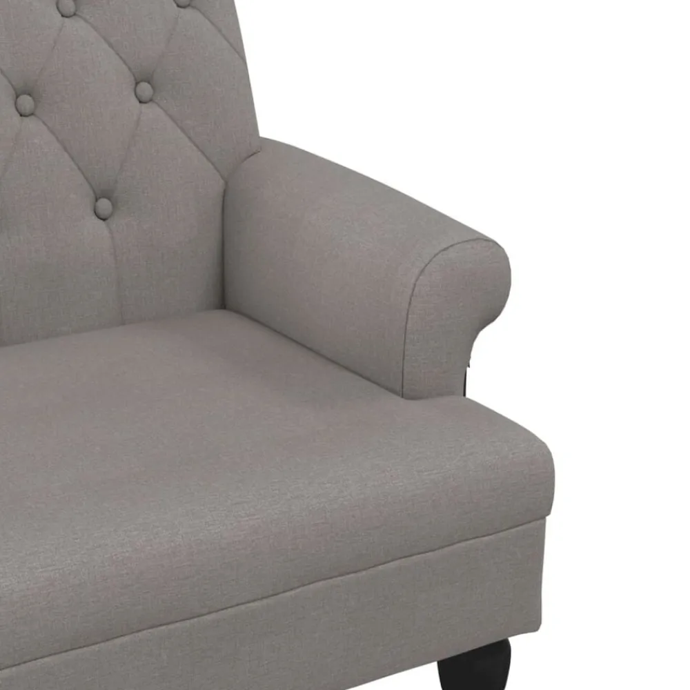 vidaXL Banco con respaldo tela gris taupe 120x62x75,5 cm Taupé Sale