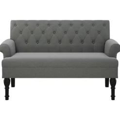vidaXL Bancos-Banco con respaldo Tela 120x62x75,5 cm