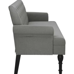 vidaXL Bancos-Banco con respaldo Tela 120x62x75,5 cm