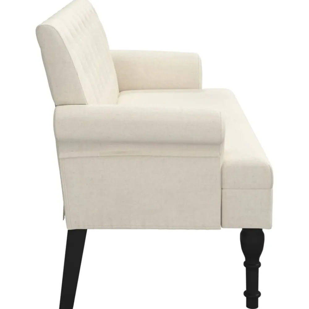vidaXL Banco con respaldo 120x62x75,5 cm Lino Hot