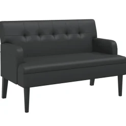 vidaXL Bancos-Banco con respaldo 112x65,5x75 cm Cuero sintético