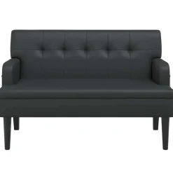 vidaXL Bancos-Banco con respaldo 112x65,5x75 cm Cuero sintético