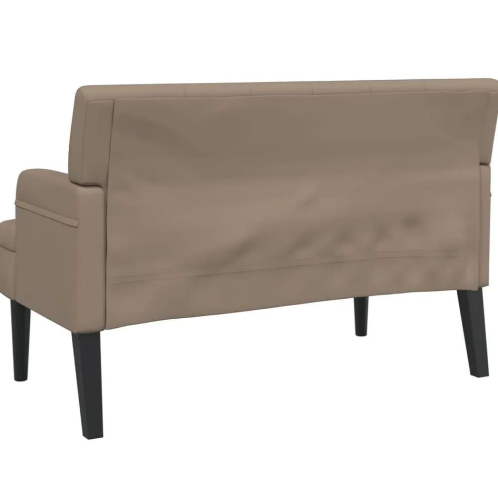 vidaXL Bancos-Banco con respaldo cuero sintético 112x65,5x75 cm