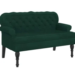 vidaXL Bancos-Banco con respaldo terciopelo 119,5x64,5x75 cm