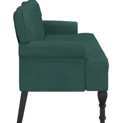 vidaXL Bancos-Banco con respaldo terciopelo 119,5x64,5x75 cm