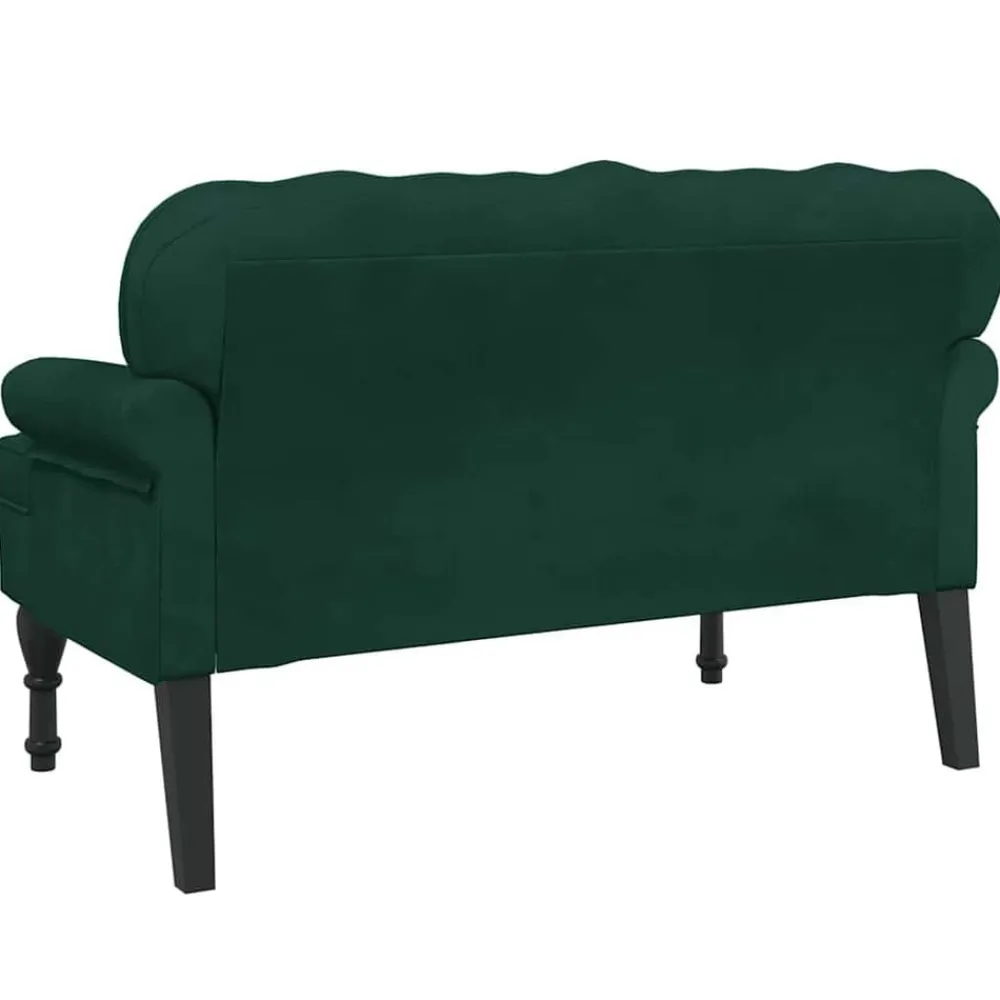 vidaXL Bancos-Banco con respaldo terciopelo 119,5x64,5x75 cm