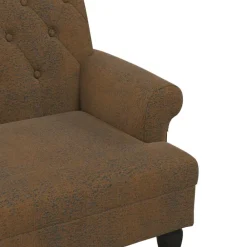 vidaXL Banco con respaldo ante sintético marrón 120x62x75,5 cm Marr&oacute;n Sale