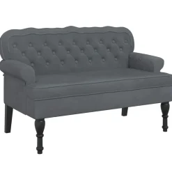 vidaXL Bancos-Banco con respaldo terciopelo 119,5x64,5x75 cm