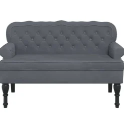 vidaXL Bancos-Banco con respaldo terciopelo 119,5x64,5x75 cm