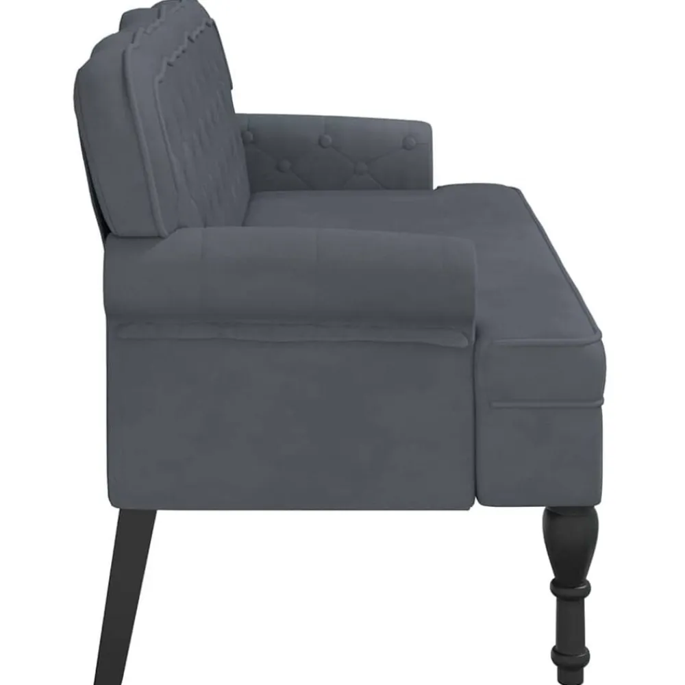 vidaXL Bancos-Banco con respaldo terciopelo 119,5x64,5x75 cm
