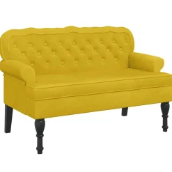 vidaXL Bancos-Banco con respaldo terciopelo 119,5x64,5x75 cm