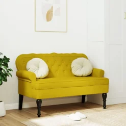 vidaXL Bancos-Banco con respaldo terciopelo 119,5x64,5x75 cm