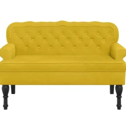 vidaXL Bancos-Banco con respaldo terciopelo 119,5x64,5x75 cm