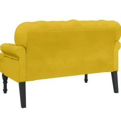 vidaXL Bancos-Banco con respaldo terciopelo 119,5x64,5x75 cm
