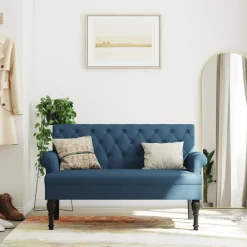 vidaXL Bancos-Banco con respaldo tela 120x62x75,5 cm