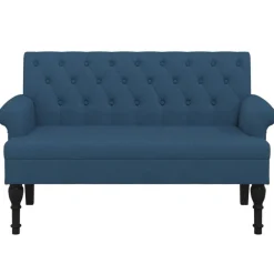 vidaXL Bancos-Banco con respaldo tela 120x62x75,5 cm
