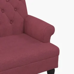vidaXL Bancos-Banco con respaldo tela rojo tinto 120x62x75,5 cm