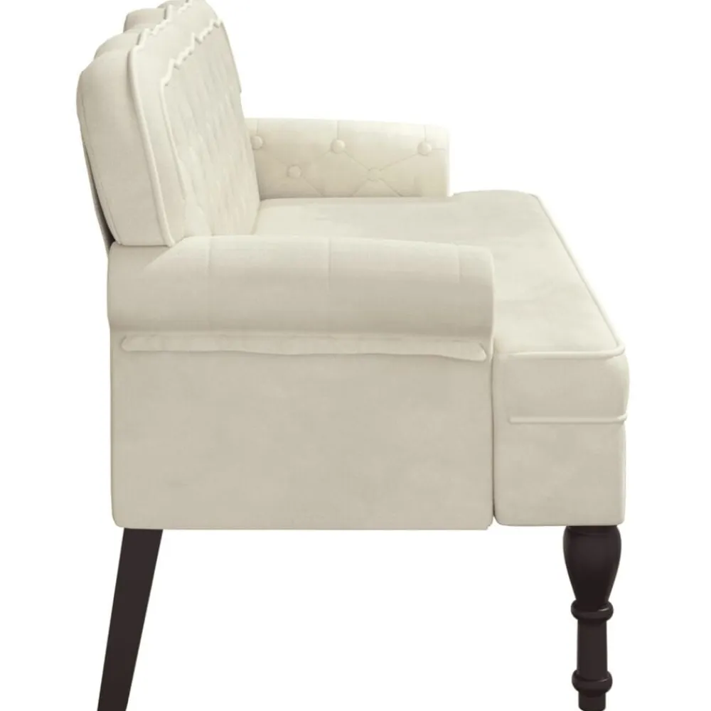 vidaXL Bancos-Banco con respaldo terciopelo color 119,5x64,5x75 cm