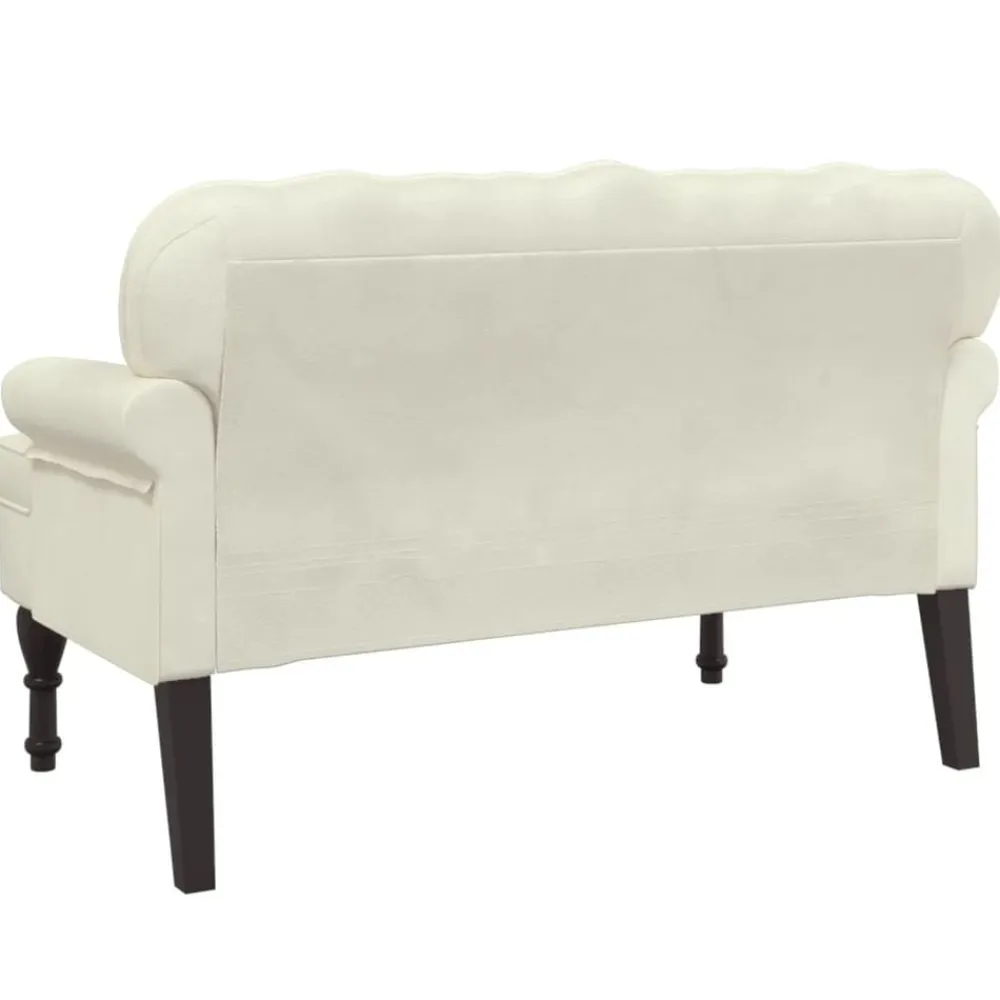 vidaXL Bancos-Banco con respaldo terciopelo color 119,5x64,5x75 cm