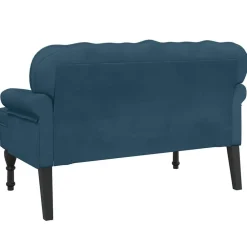 vidaXL Bancos-Banco con respaldo terciopelo 119,5x64,5x75 cm