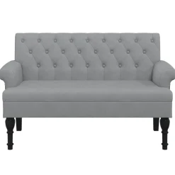 vidaXL Bancos-Banco con respaldo tela 120x62x75,5 cm