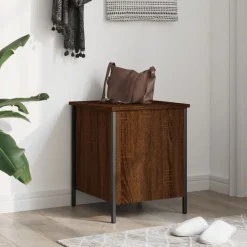 vidaXL Banco de almacenaje madera ingeniería roble marrón 40x42,5x50cm Marr&oacute;n roble Online
