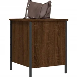 vidaXL Banco de almacenaje madera ingeniería roble marrón 40x42,5x50cm Marr&oacute;n roble Online