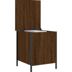 vidaXL Banco de almacenaje madera ingeniería roble marrón 40x42,5x50cm Marr&oacute;n roble Online