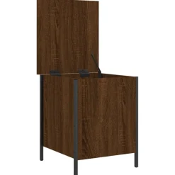 vidaXL Banco de almacenaje madera ingeniería roble marrón 40x42,5x50cm Marr&oacute;n roble Online