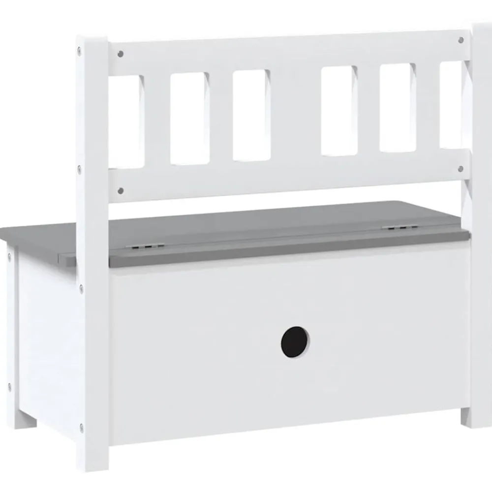 Niños vidaXL Mobiliario Para Bebés Y Niños Pequeños-Banco de almacenaje para niños MDF 60x30x55 cm