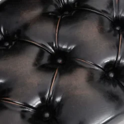 vidaXL Banco de almacenaje con respaldo cuero sintético 110 cm Negro Best