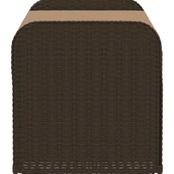 vidaXL Banco de almacenaje y cojín ratán sintético marrón 115x51x52 cm Marrón Discount