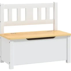 Niños vidaXL Mobiliario Para Bebés Y Niños Pequeños-Banco de almacenaje para niños MDF 60x30x55 cm