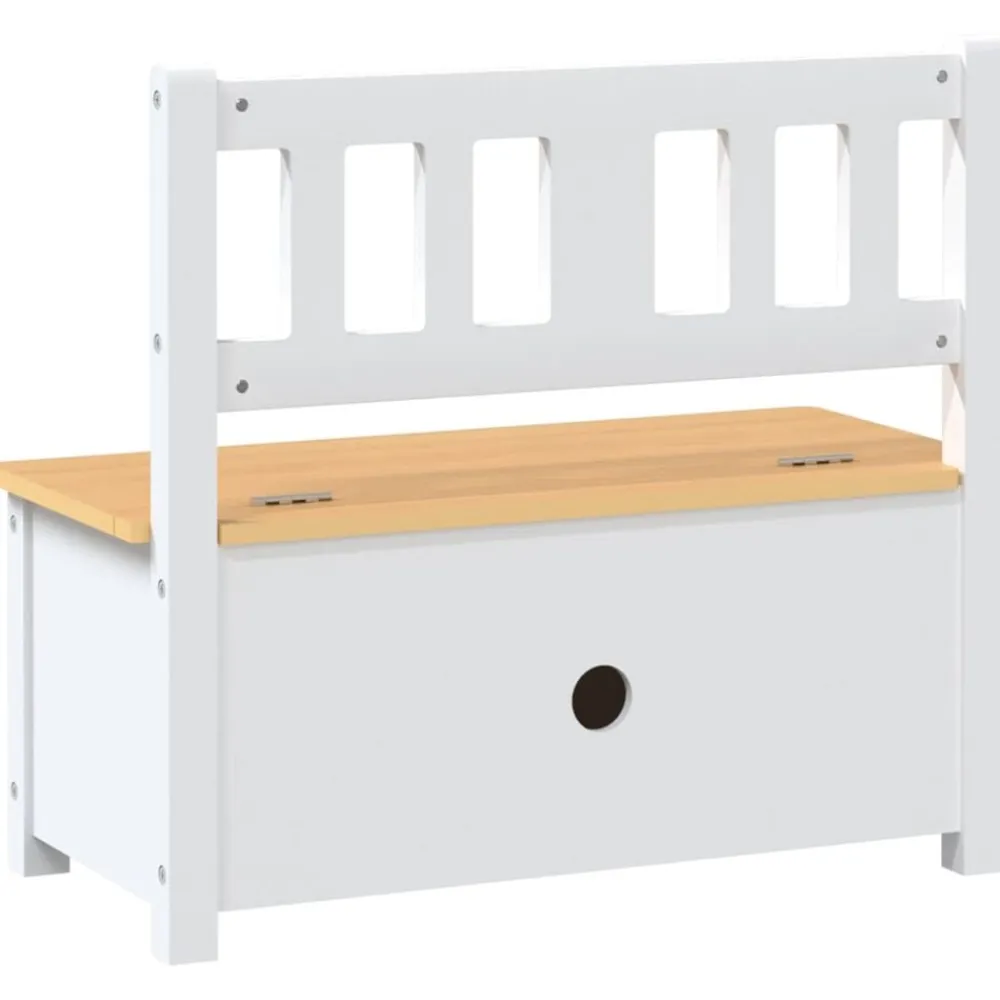 Niños vidaXL Mobiliario Para Bebés Y Niños Pequeños-Banco de almacenaje para niños MDF 60x30x55 cm
