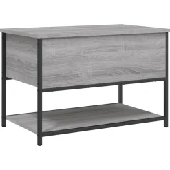 vidaXL Banco de almacenaje madera ingeniería 70x42,5x47 cm Gris sonoma Best