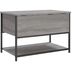 vidaXL Banco de almacenaje madera ingeniería 70x42,5x47 cm Gris sonoma Best